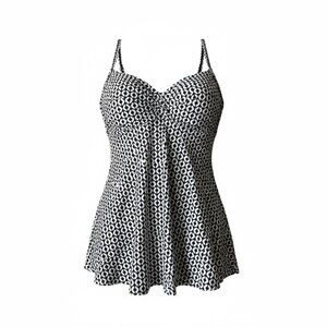 Navy & White Printed Women’s Swimdress - Shore Shapes